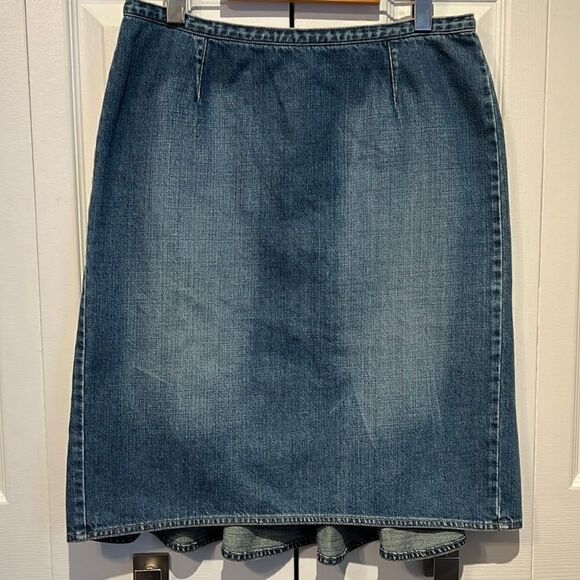 Liz Claiborne Blue Denim Skirt Size 10 (see measurements) - Picture 1 of 10